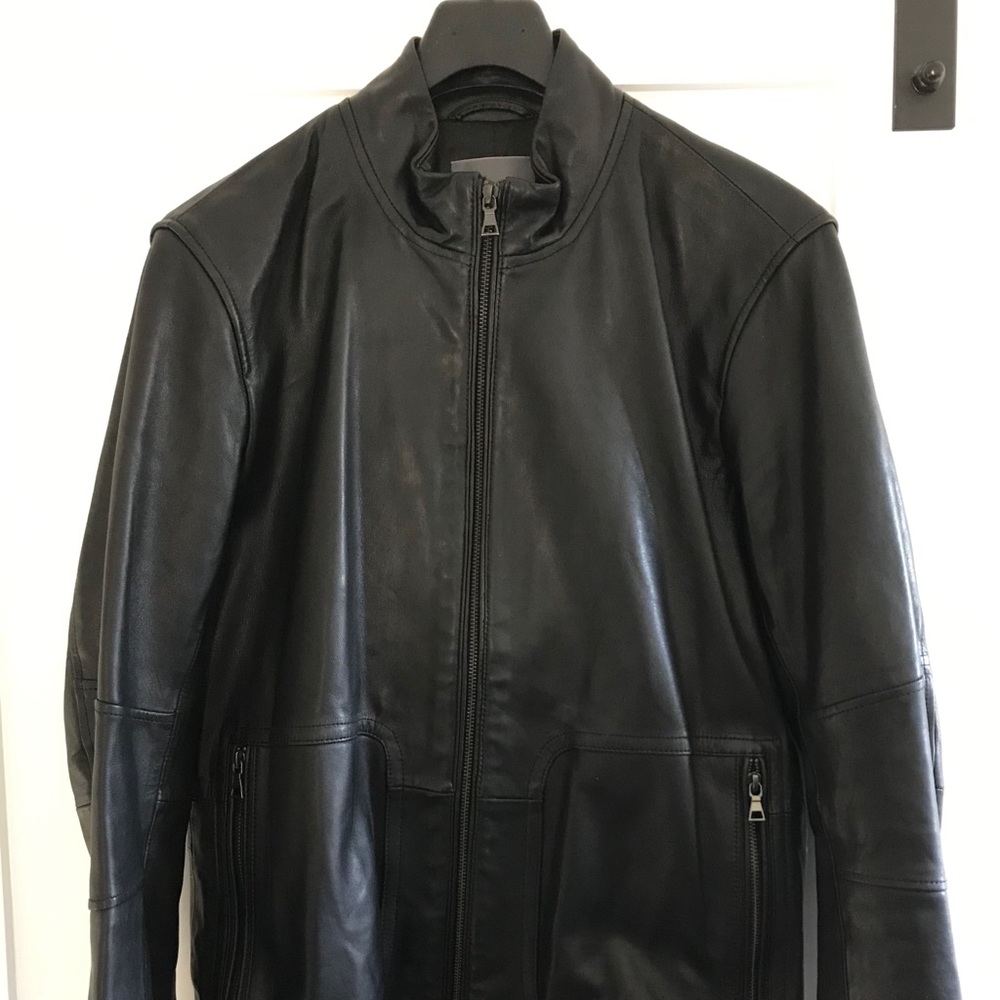 Vince Black Leather Jacket